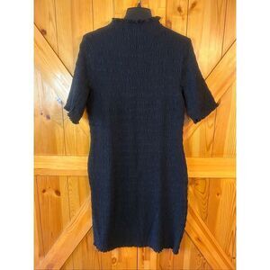 GAP Short Sleeve Black Smocked Midi Dress NWT Size Large (5610)